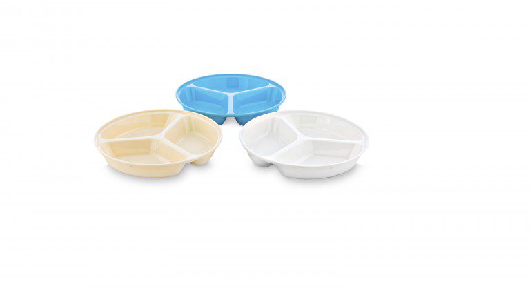 Plato de 3 compartimentos