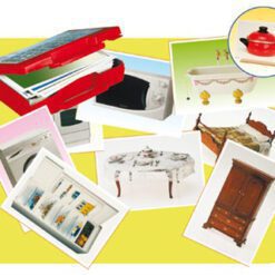 Maletín con fotografías de objetos de casa