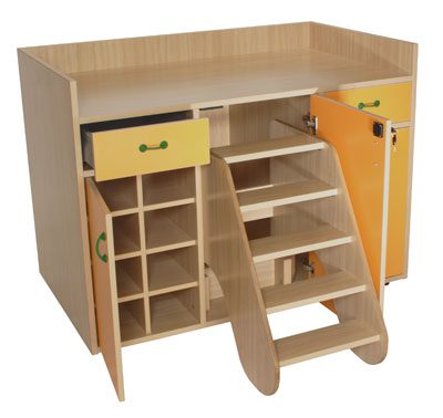 Mueble Cambiador con Escalera
