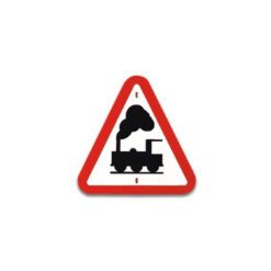 Señal de tráfico paso a nivel sin barrera