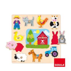 Puzzle siluetas granja