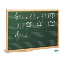 Pizarra verde tiza pentagrama marco madera 100 x 150 cm