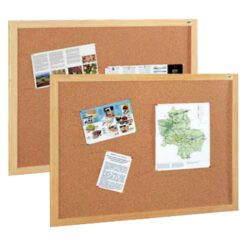 Tablero de corcho marco de madera