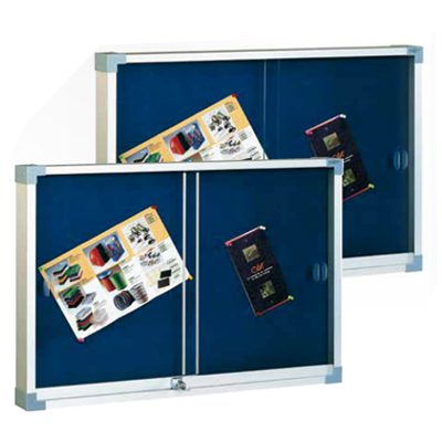 Vitrina de corcho tapizado