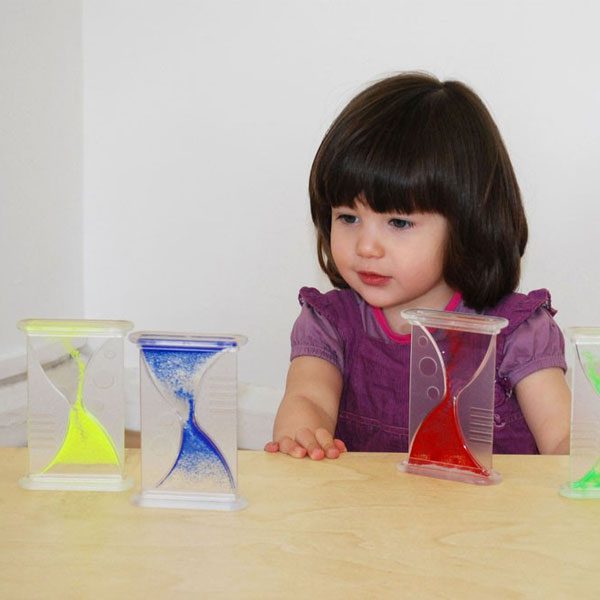 Tubos largos sensoriales con burbujas