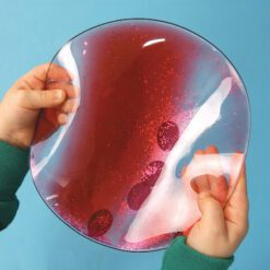 Círculos con gel y brillo